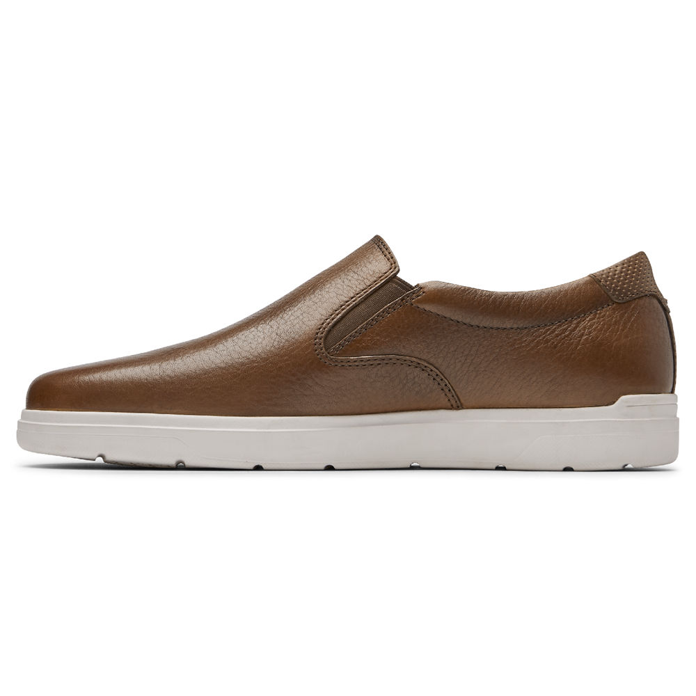 Rockport Singapore Mens Sneakers - Total Motion Lite Slip-On Brown - UB4612389